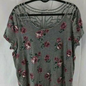 Torrid Floral Lace Top 2X